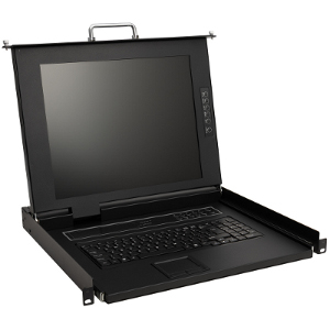 AK-1708IP TFT-Schublade mit 8-Port KVM-over-IP Switch (VGA/USB) inkl. 8 Anschlusskabel